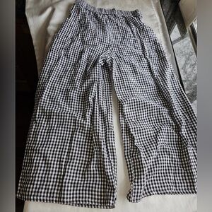 Free People East Side Trousers Pants - black/white Sz S NNT